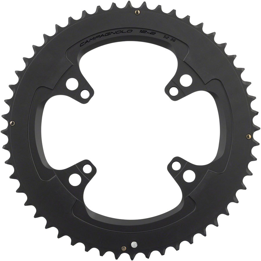 Campagnolo Chorus 12-Speed Chainring Bolt Set - 52t 123mm Campagnolo Asymmetric 4-Bolt BLK - Image 2