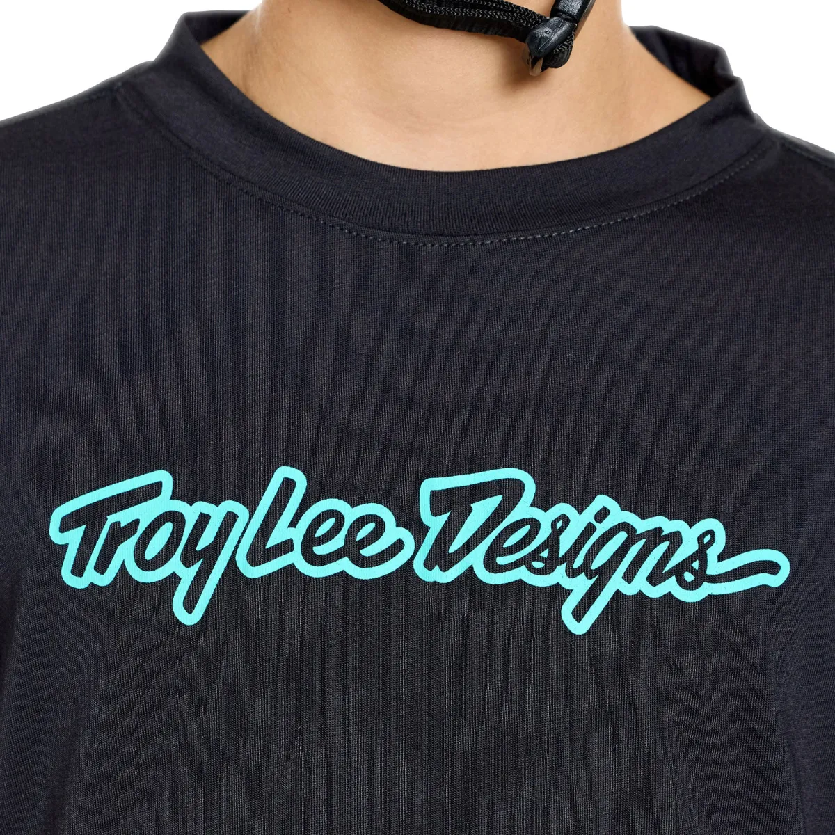 Youth Skyline Ride LS Tee Signature Black / Real Teal - Image 11