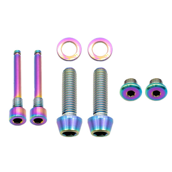 Better Bolts Shimano Brake Ti Bolt Kit XTR 9220 Rainbow