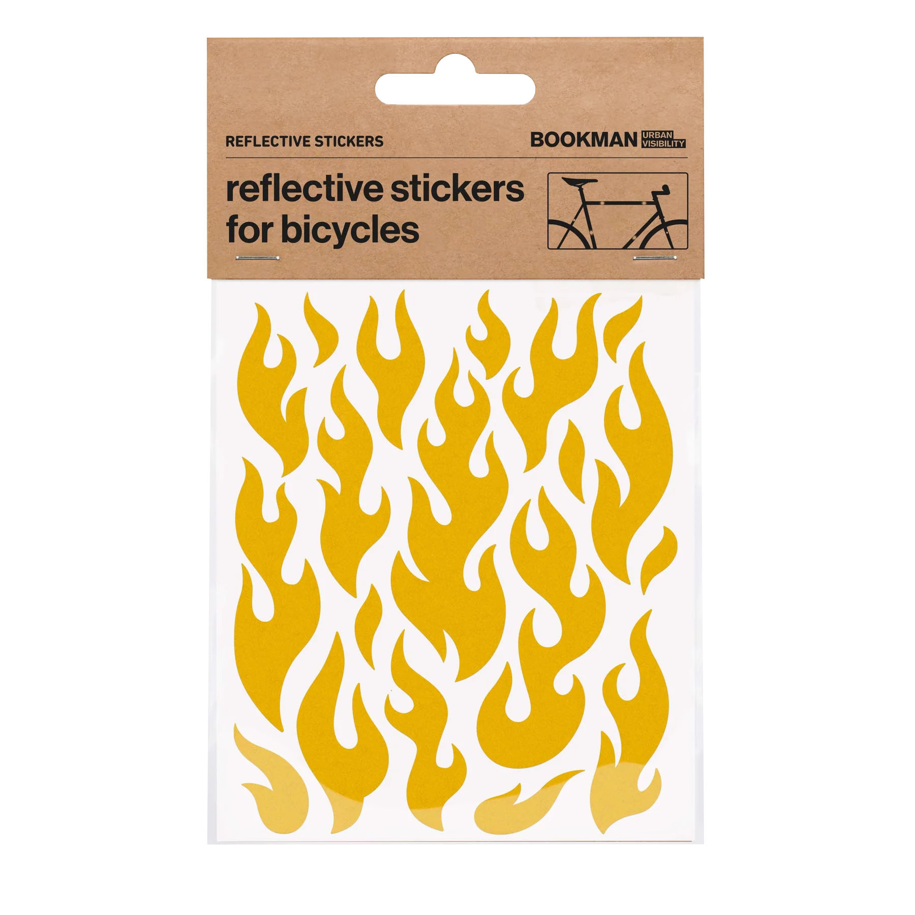 Bookman Visibility Reflective Stickers Flames Yellow Bookman Visibility Reflective Stickers Flames Yellow