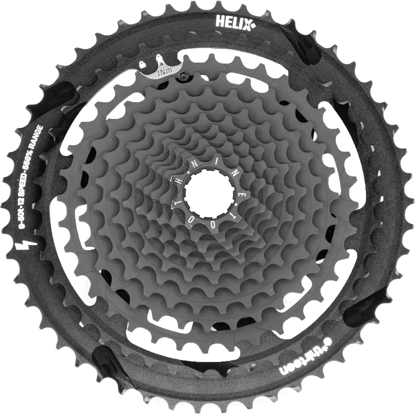 E*thirteen Helix Plus 12sp Cassette 9-50t - Black E*thirteen Helix Plus 12sp Cassette 9-50t - Black