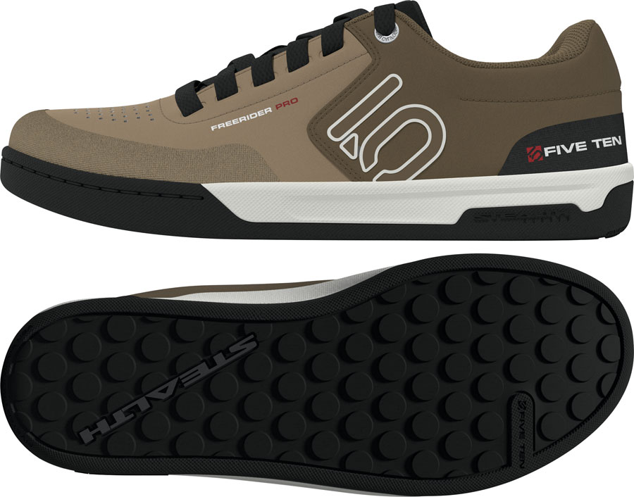 Five Ten Freerider Pro Flat Shoes - Men's Cardboard/Off White/Core Black - Image 2