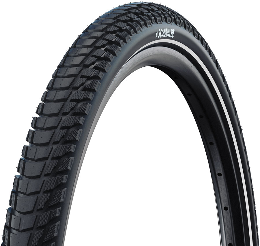 Schwalbe Marathon Plus Tour Tire - 700 x 47 Clincher Wire BLK/Reflective Performance SmartGuard Addix Green E-50