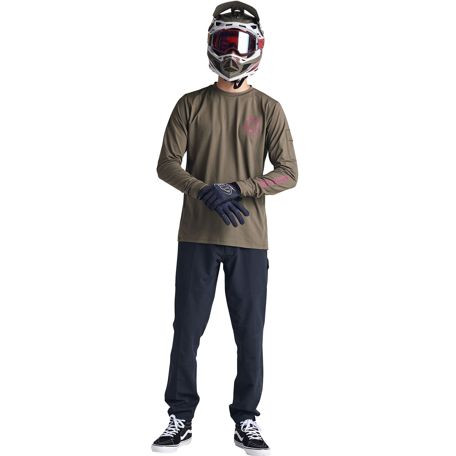 Ruckus Long Sleeve Ride Tee Fangs Olive - Image 6