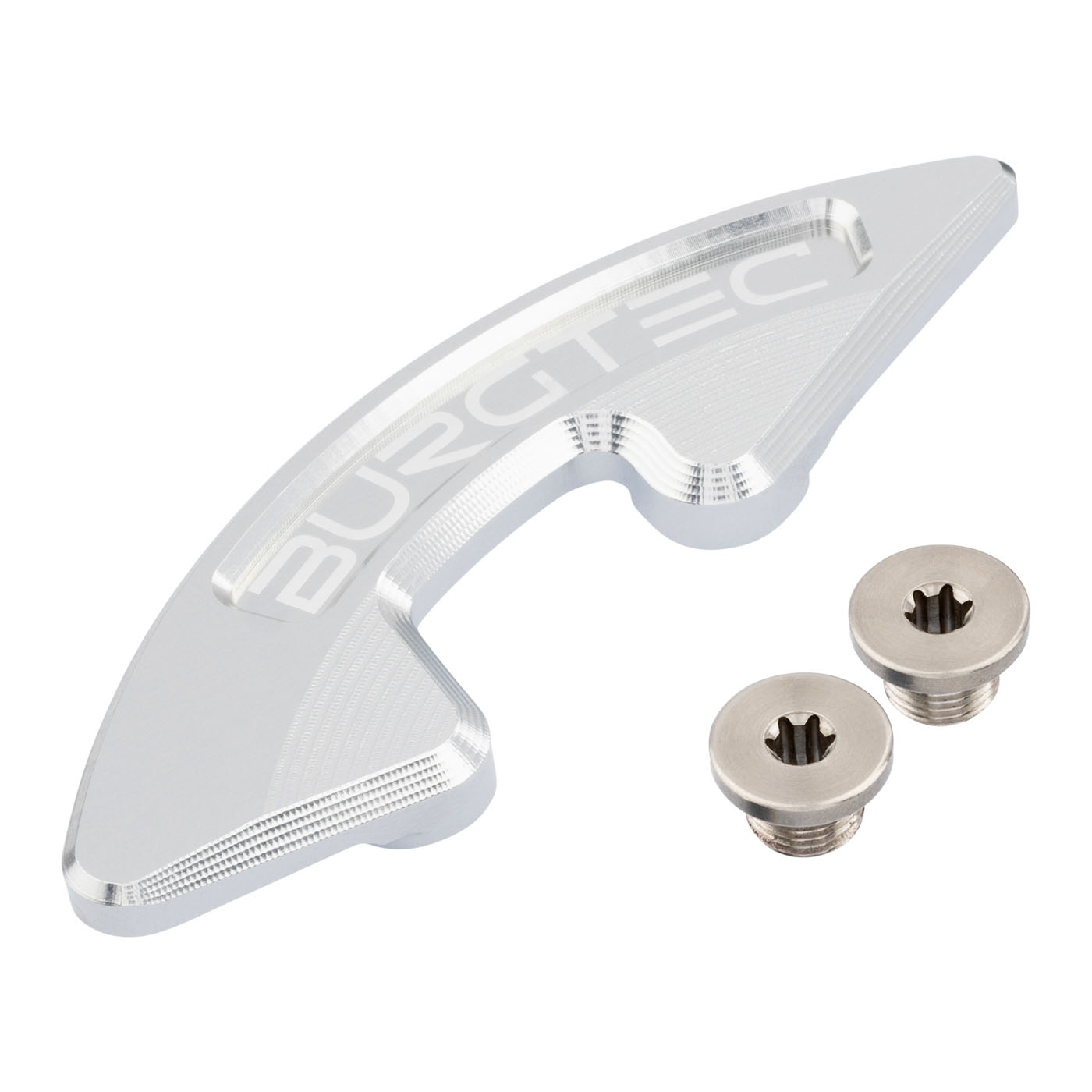 Burgtec Chainring Bash Guard - Single - Rhodium Silver