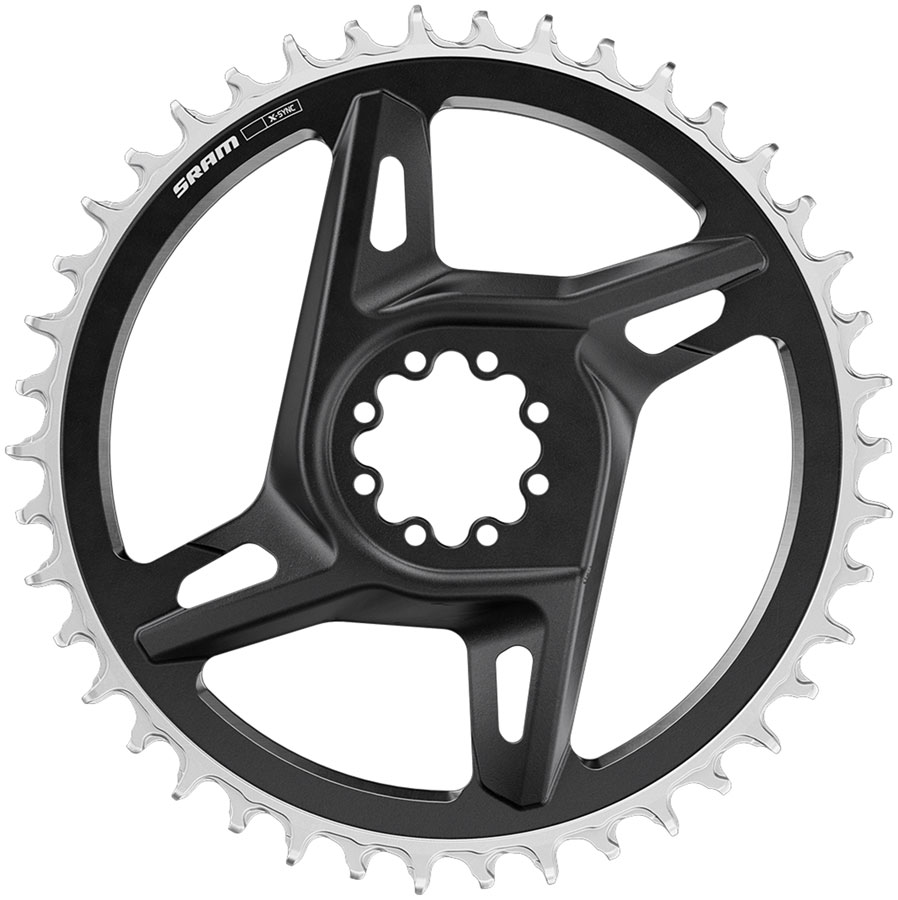 SRAM RED X-Sync Chainring - 38t 12/13-Speed 8-Bolt Direct Mount 6.5mm Offset BLK/Silver E1
