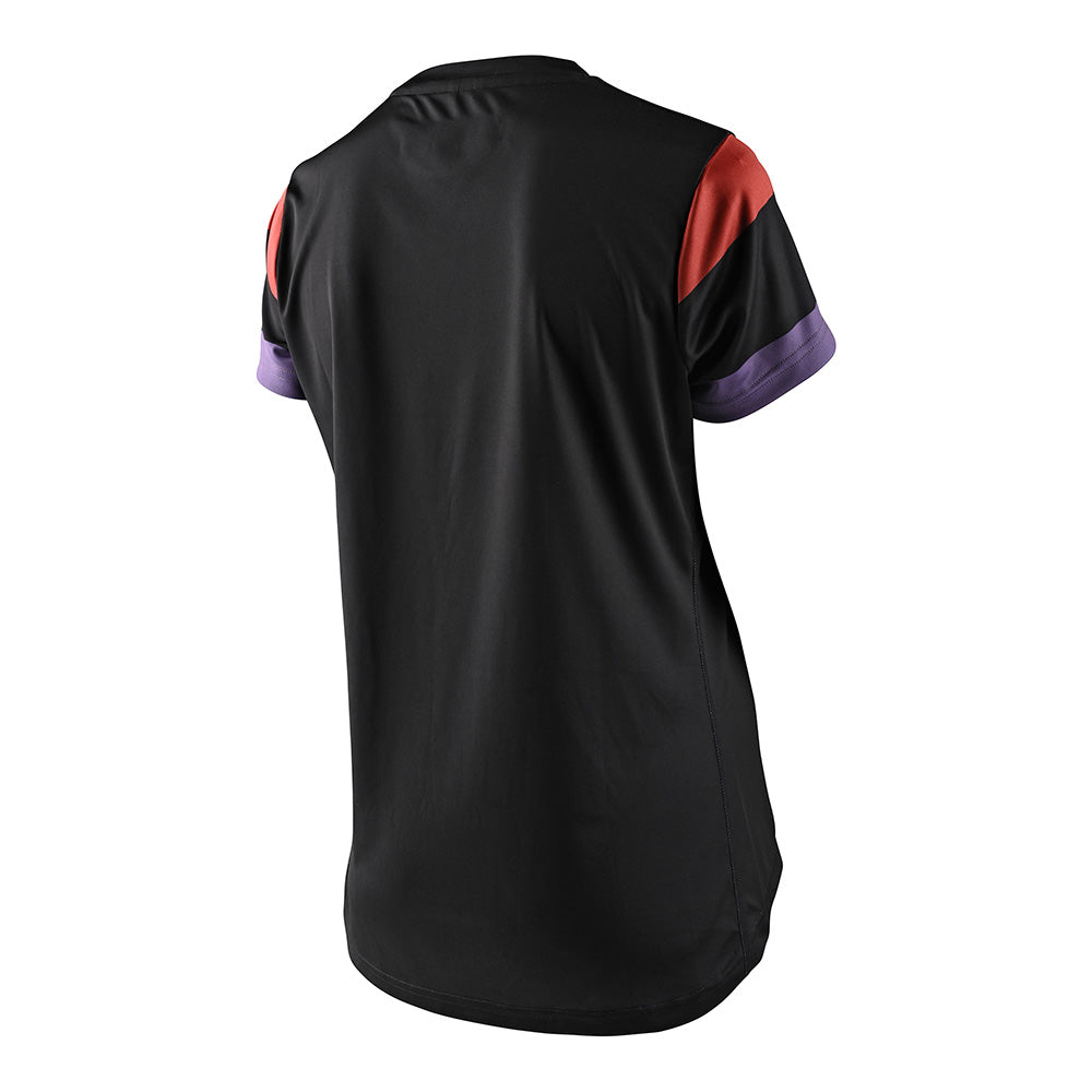 Womens Lilium SS Jersey Rugby Black - Image 3