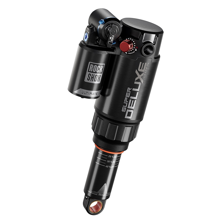 RockShox Super Deluxe Ultimate D1 Rear shock 185x55 Shaft Eyelet: Trunnion Body Eyelet: Standard Token Loc 3 Reb55/Comp37 Lockout45 Trek Fuel EX Gen6 2023-2025