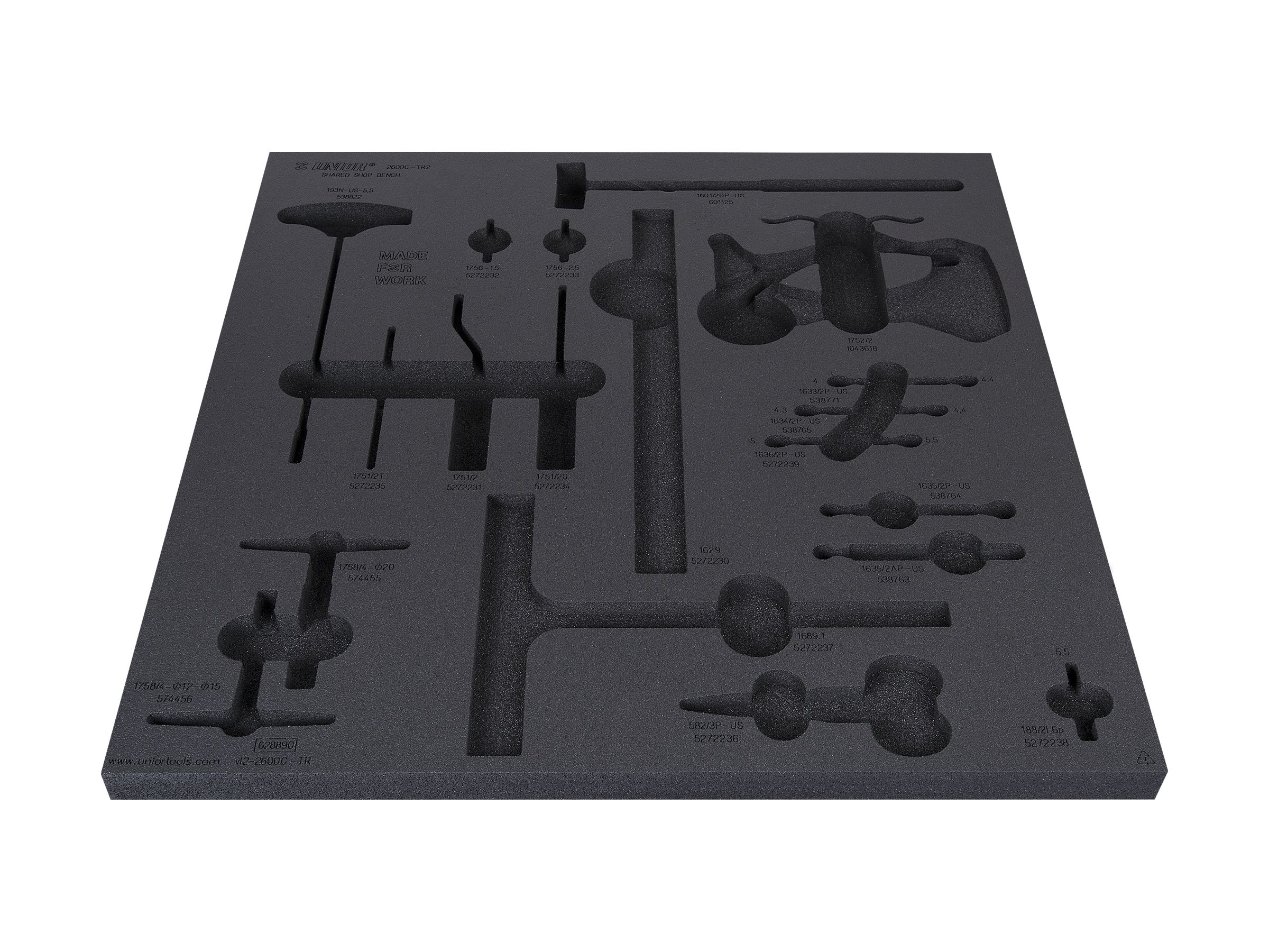 Unior Drawer Foam Insert Shared 2 Tool