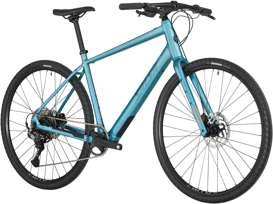 Salsa Confluence Flat Bar Cues 11 Ebike - 700c, Aluminum, Dark Cyan - Image 2