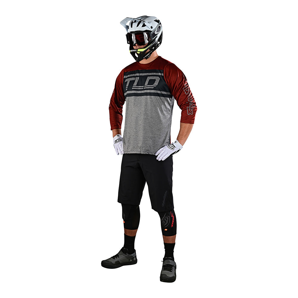 Ruckus 3/4 Jersey Bars Red Clay / Gray Heather - Image 5