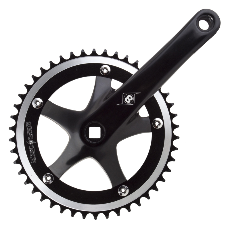Origin8 Trackstar 170x46 103mm JIS Square Taper crankset black/black Origin8 Trackstar 170x46 103mm JIS Square Taper crankset black/black
