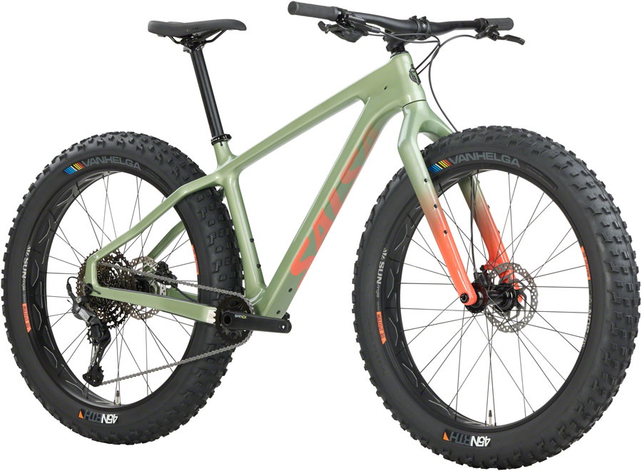 Salsa Beargrease C Cues 11 Fat Tire Bike - 27.5", Carbon, Sage Green - Image 2