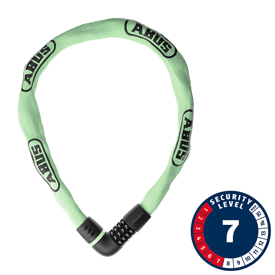 Abus Tresor 6807C Chain Lock Combination 7mm 110cm 3.6' Sage Green Abus Tresor 6807C Chain Lock Combination 7mm 110cm 3.6' Sage Green