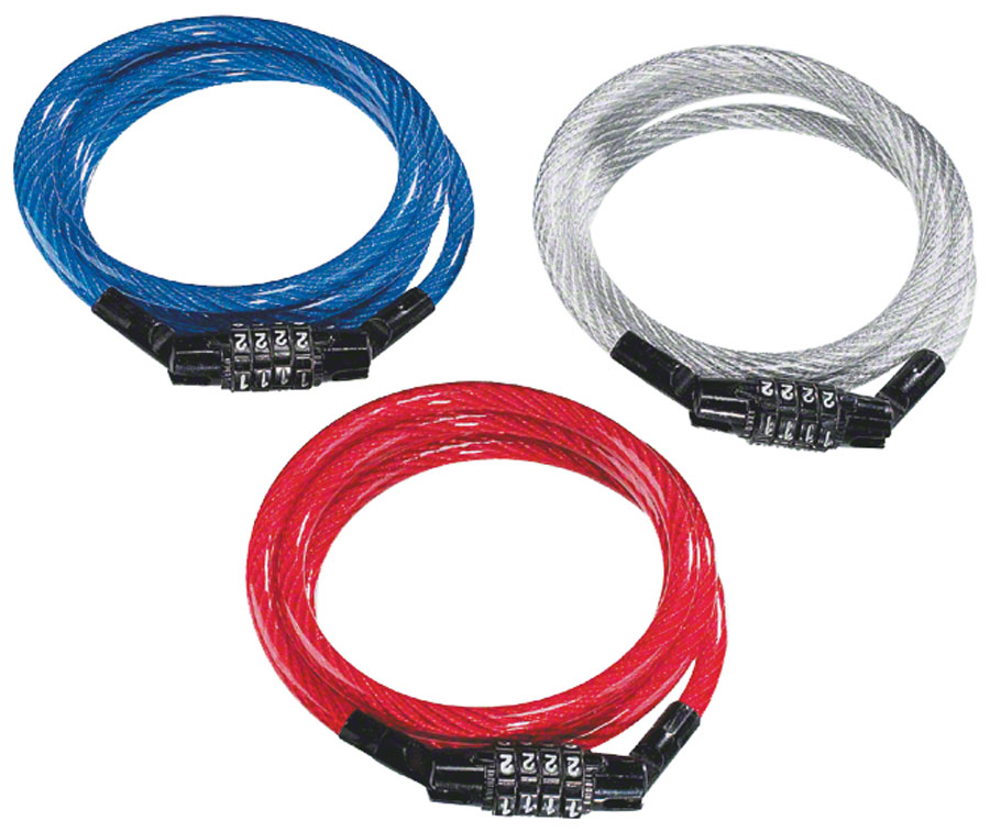 Kryptonite KryptoFlex Keeper 712 4-Digit Combo Cable Lock 4' x 7mm Assorted Colors