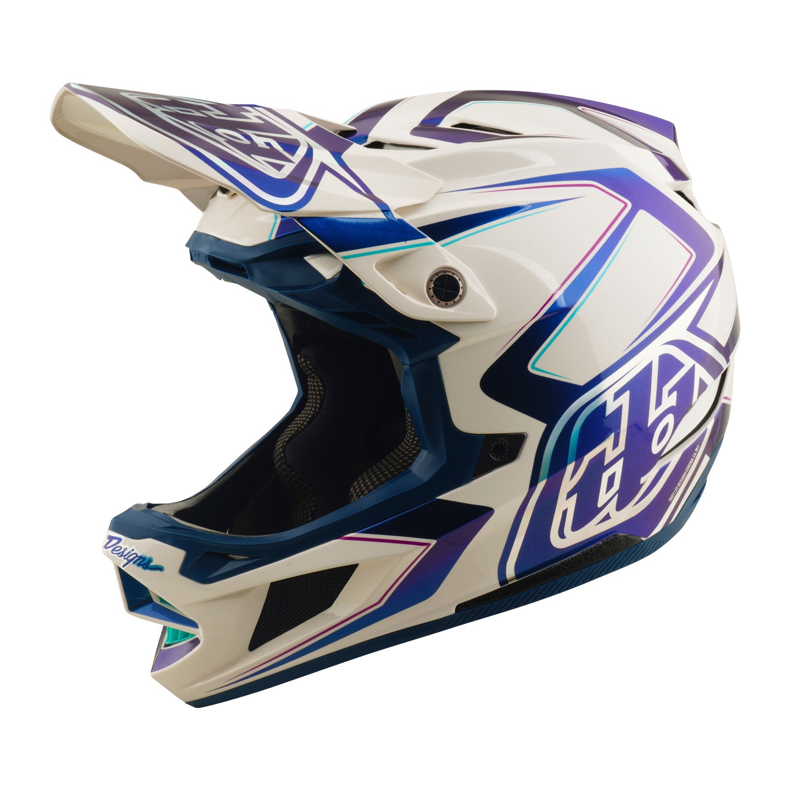 D4 Composite Helmet Flared White / Indigo - Image 8
