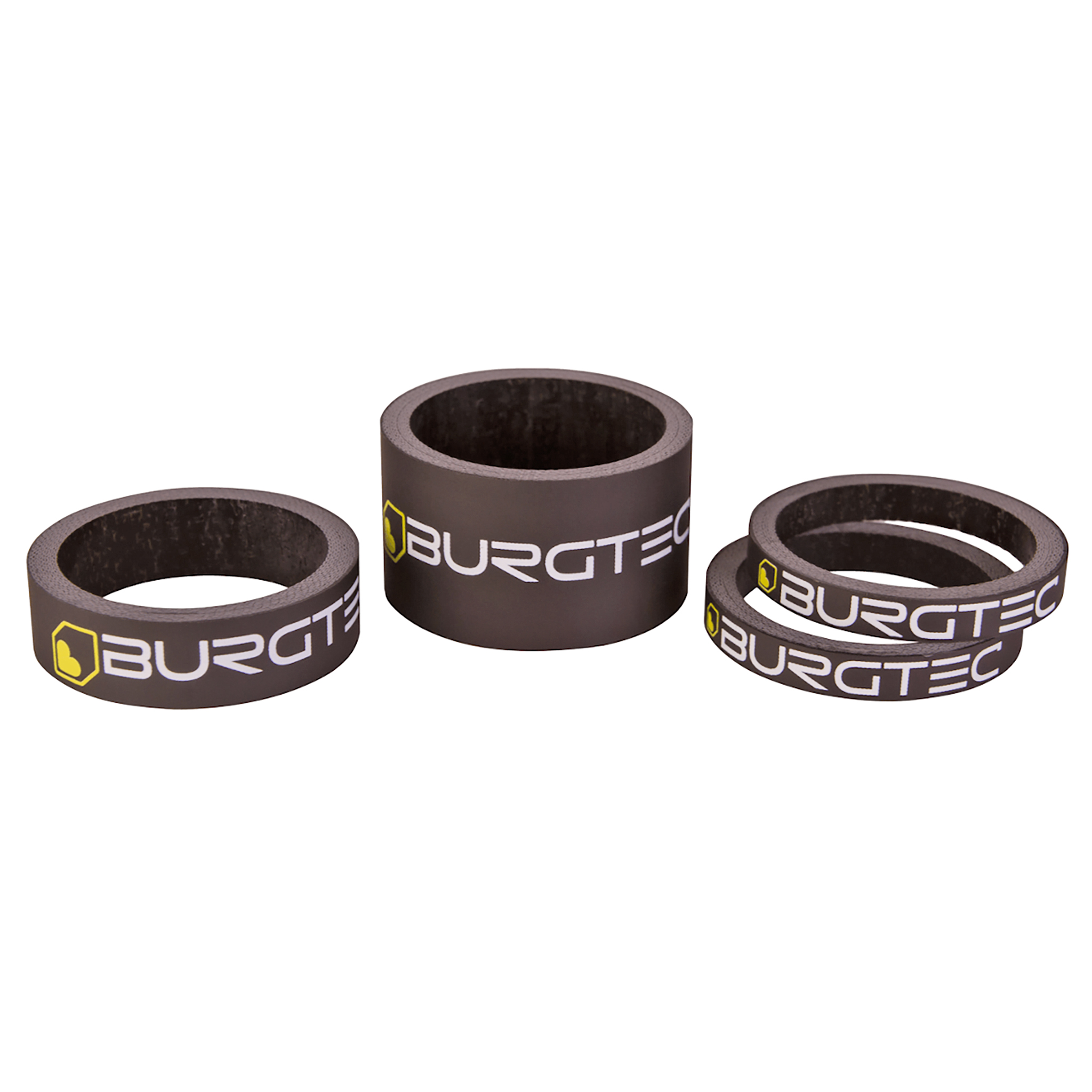Burgtec Carbon Headset Spacer Kit Burgtec Black 4/Count