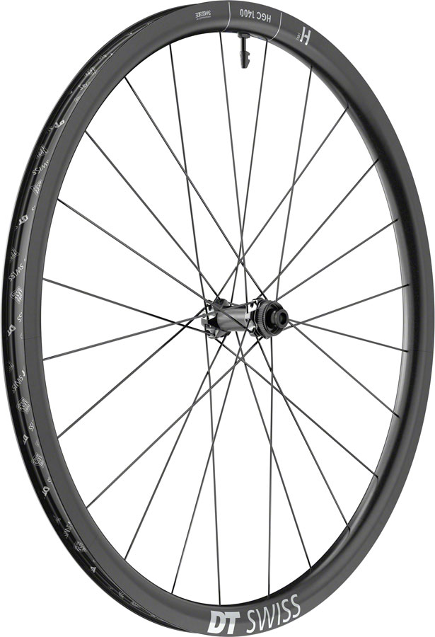 DT Swiss HGC 1400 Spline Front Wheel - 700c, Center-Lock, Black variant 2