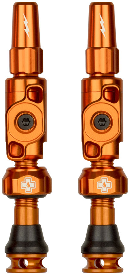Muc-Off Big Bore Lite Tubeless Valve Stems - Small 30mm Orange
