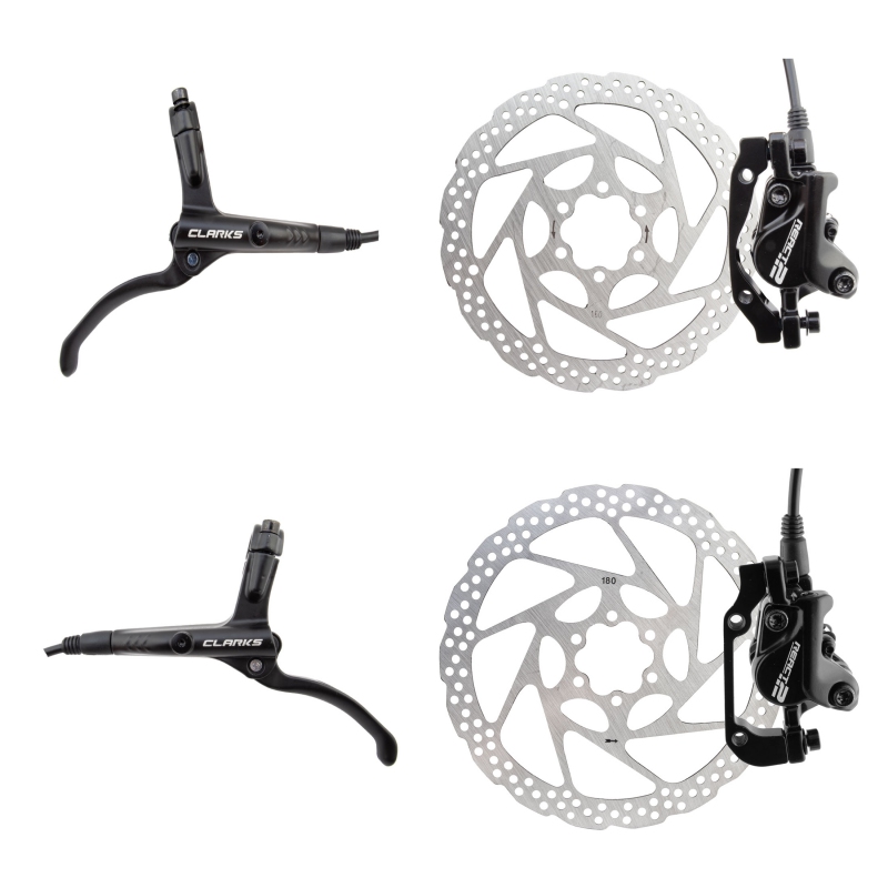 Clarks React 2 Hydraulic Disc Brake Kit Pair disc brake Black