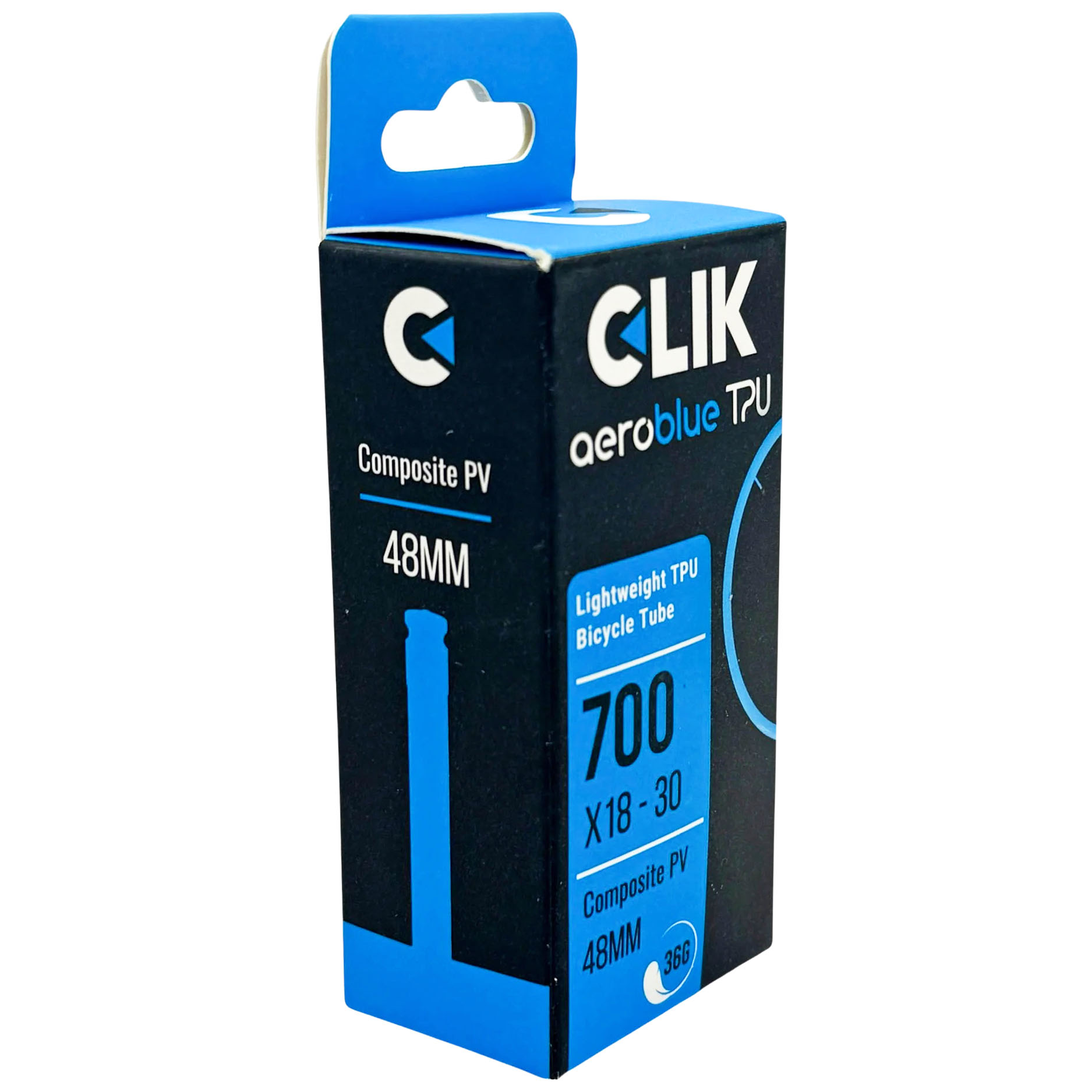 Clik AeroBlue TPU Tube Clik Valve 700x18-30 48mm Valve