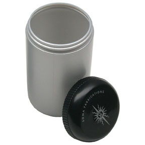 Soma Stash Bottle, Silver/Black