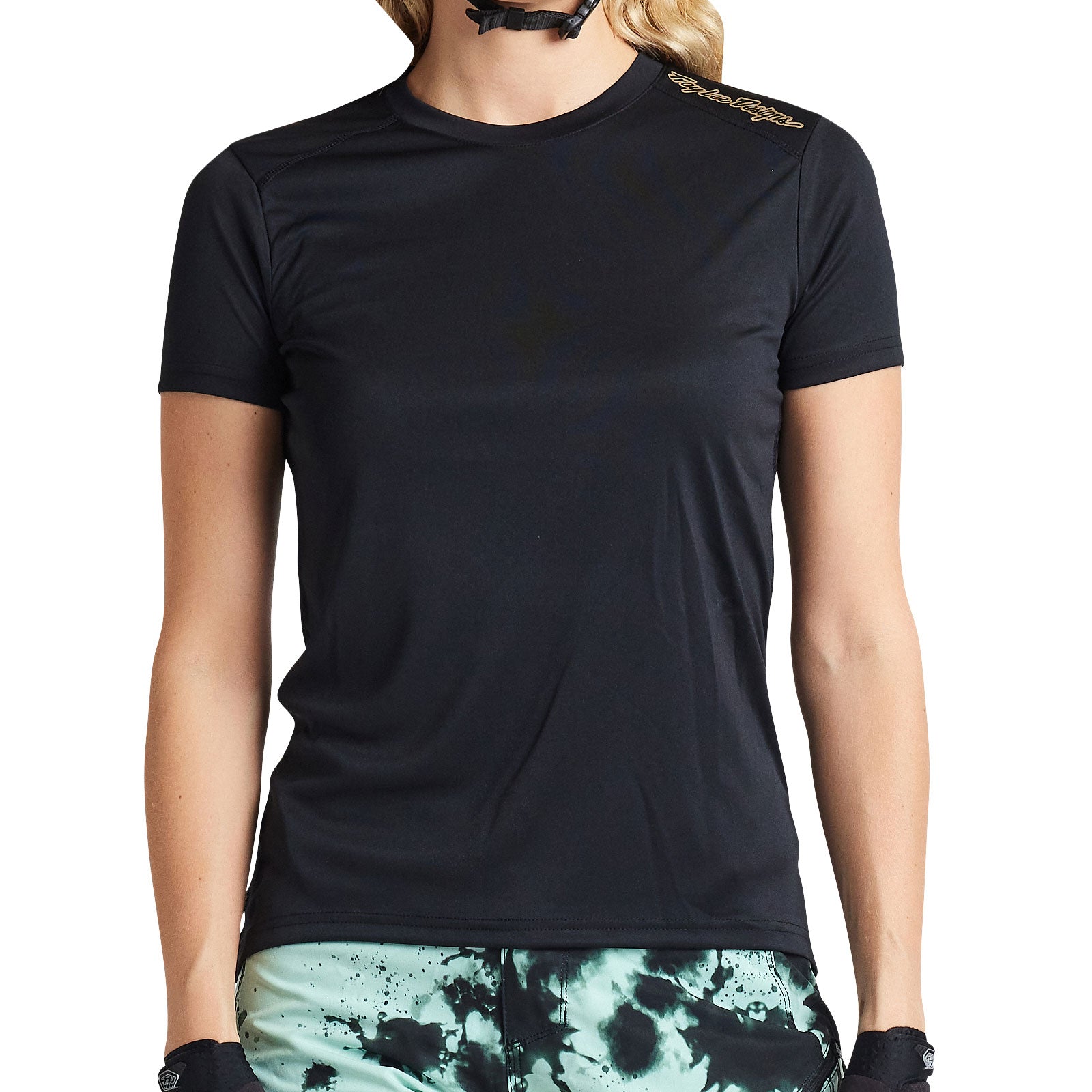 Womens Lilium SS Jersey Solid Black - Image 3
