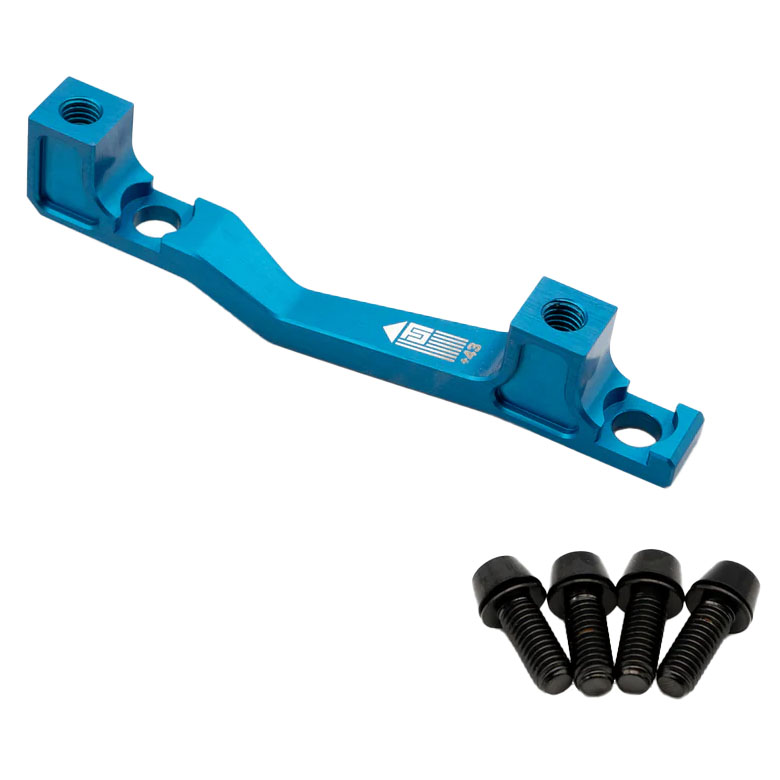 Freedom Coast Post Mount Brake Adapter 160/180mm+43 Blue