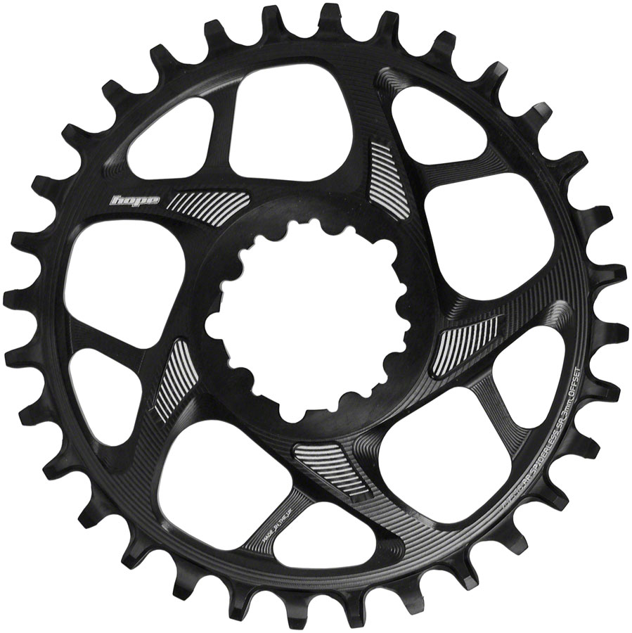 Hope Spiderless Retainer Chainring - SRAM Direct Mount 3mm Offset R22 BLK variant 4