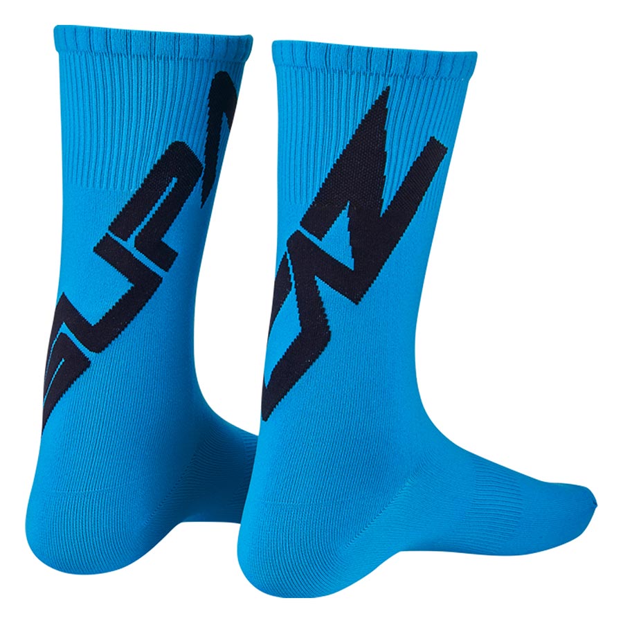 Supacaz SupaSox Twisted Socks Black/Neon Blue S Pair Supacaz SupaSox Twisted Socks Black/Neon Blue S Pair