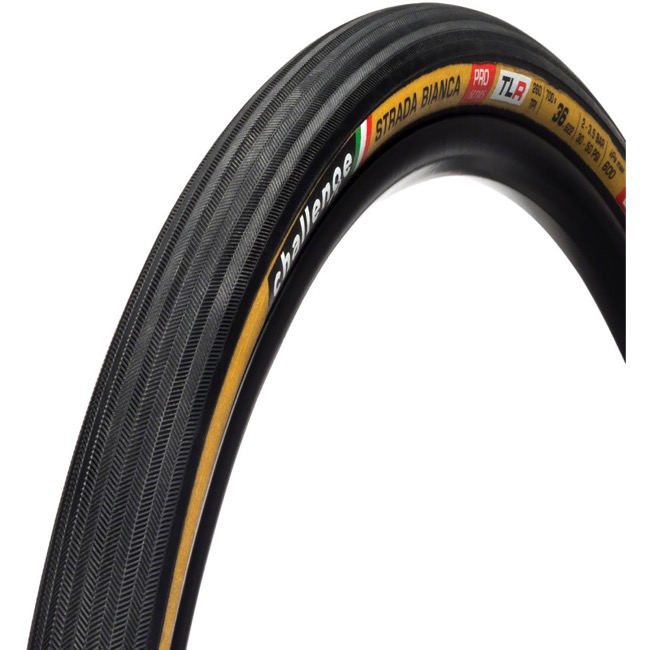Challenge Tire Strada Bianca Pro TLR Tire 700 x 36 Black/Tan