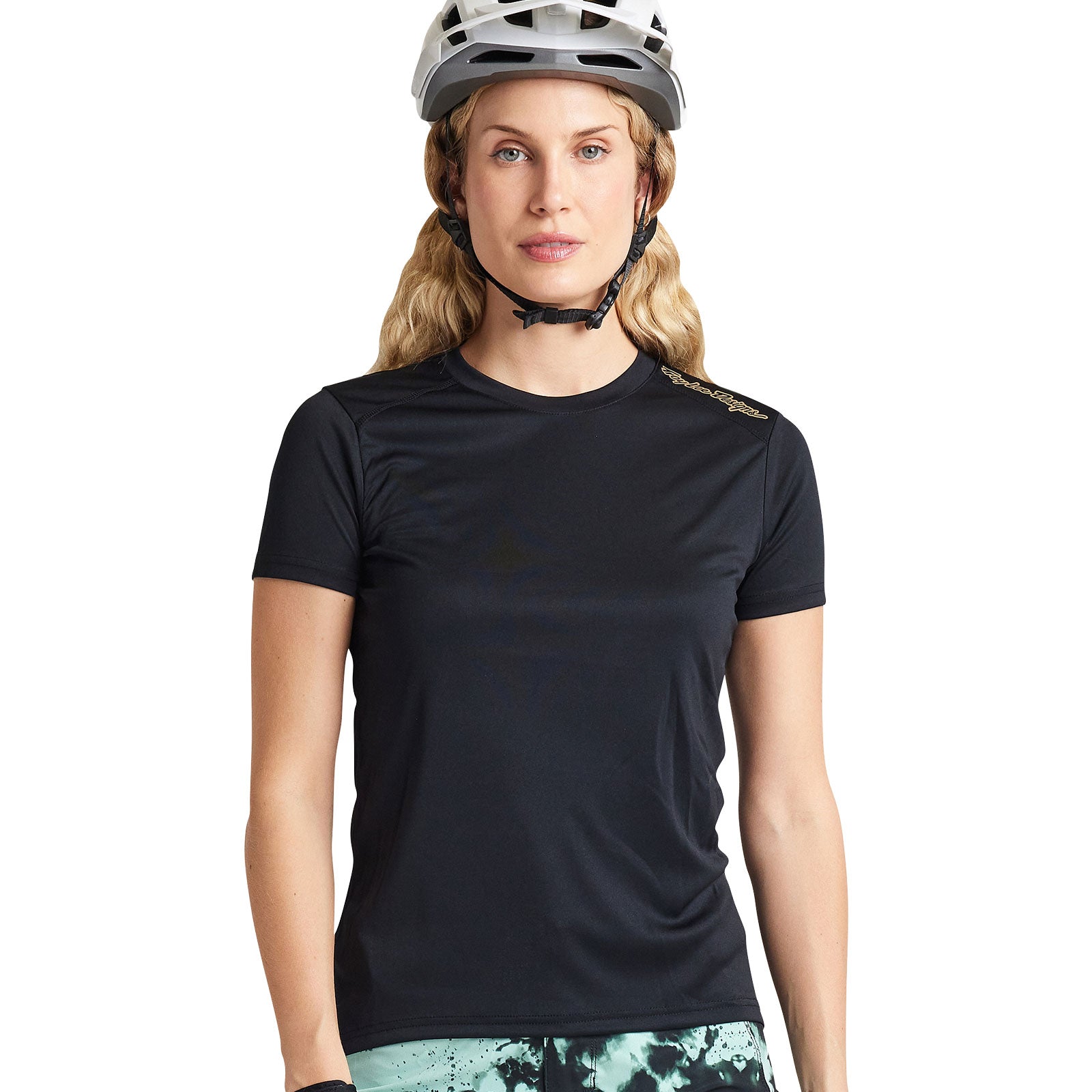 Womens Lilium SS Jersey Solid Black - Image 4