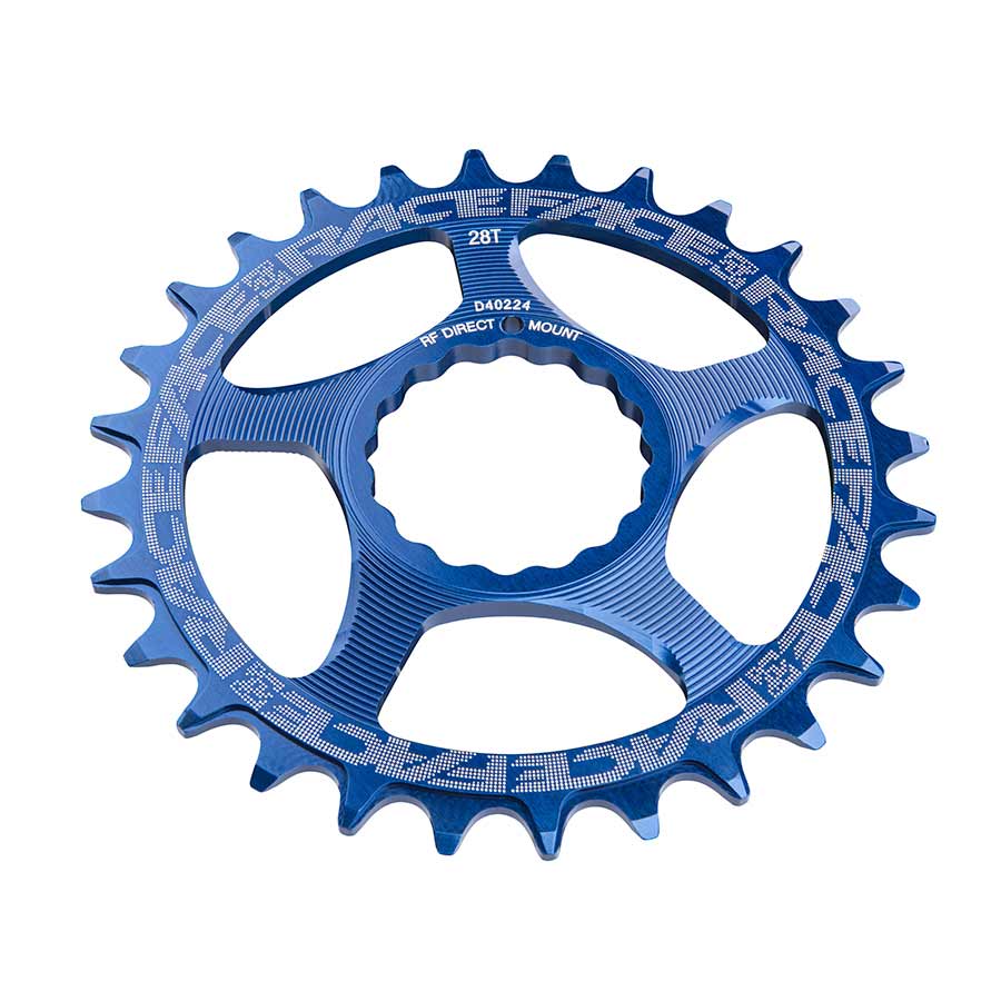 Raceface Cinch Direct Mount 28T Chainring 9-12sp BCD: Direct Mount 7075-T6 Aluminum Blue