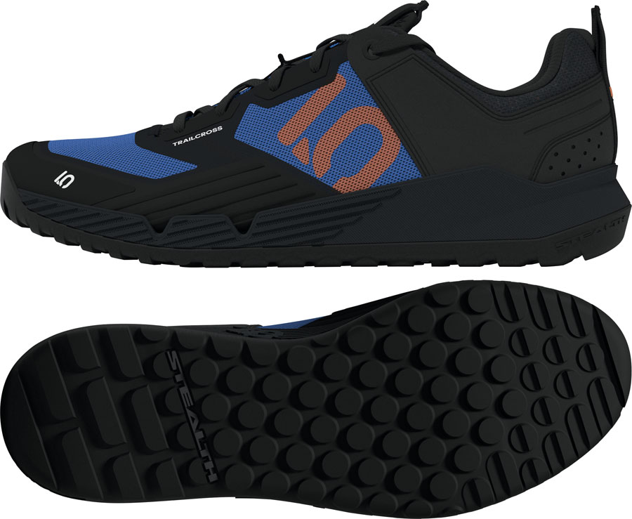 Five Ten Trailcross XT Flat Shoes - Men's Core Black/Pure Orange/Ray Blue - Image 2