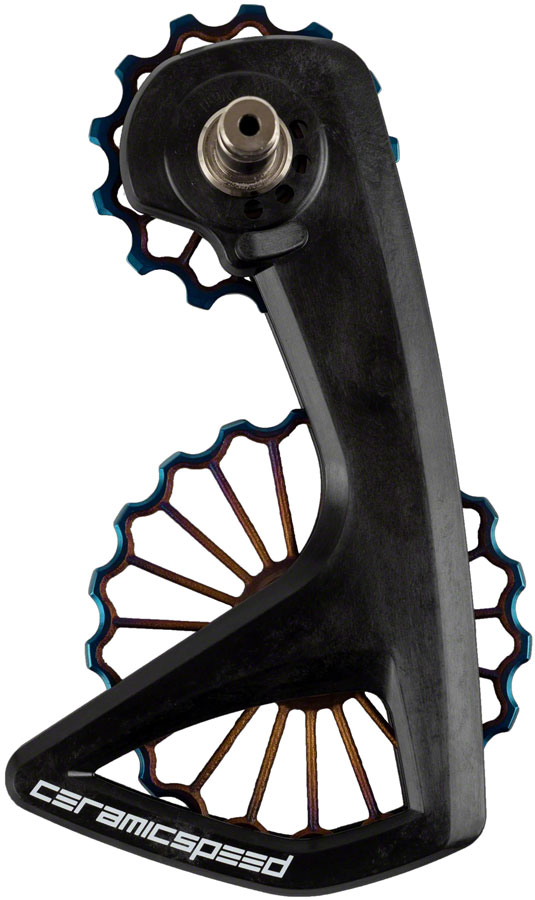 CeramicSpeed OSPW RS Pulley Wheel System Shimano 9250/8150 - Coated Races 3D Printed Ti Pulley Carbon Cage Oil Slick PVD CeramicSpeed OSPW RS Pulley Wheel System Shimano 9250/8150 - Coated Races 3D Printed Ti Pulley Carbon Cage Oil Slick PVD