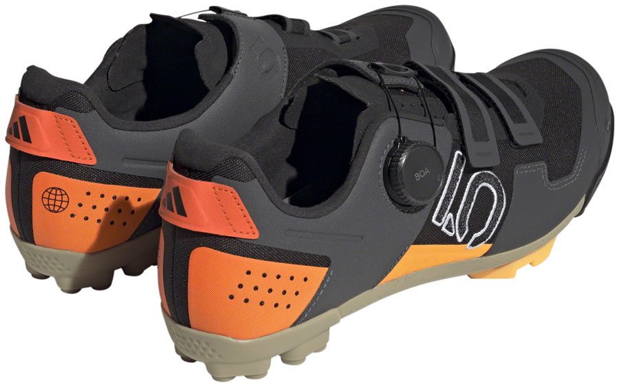 Five Ten Kestrel BOA Mountain Clipless Shoes - Men's, Core Black/Ftwr White/Impact Orange - Image 2
