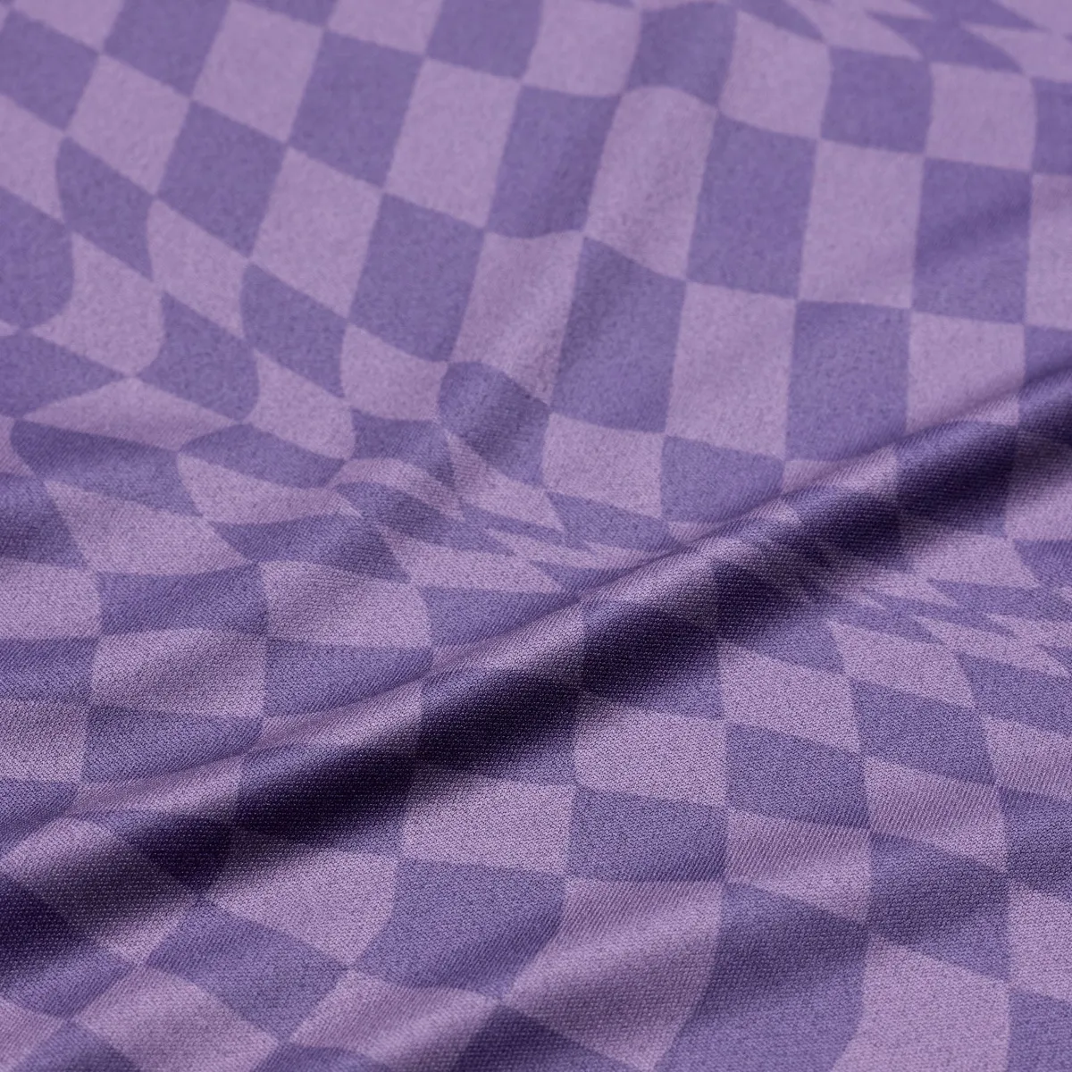 Womens Lilium Short Sleeve Jersey Twisted Checkers Deep Purple - Image 4