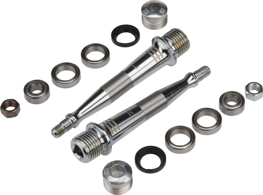 iSSi Triple Bearing Spindle Rebuild Kit: Standard Length (52.5mm) Silver iSSi Triple Bearing Spindle Rebuild Kit: Standard Length (52.5mm) Silver