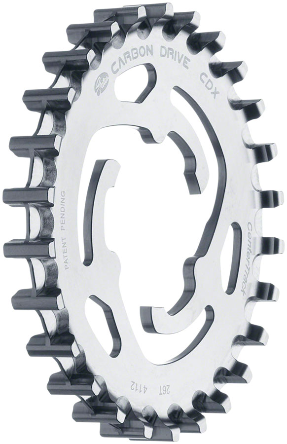 Gates Carbon Drive CDX CenterTrack 3-Lobe SureFit™ Rear Sprocket - 26t Shimano/SRAM 3-Lobe Silver