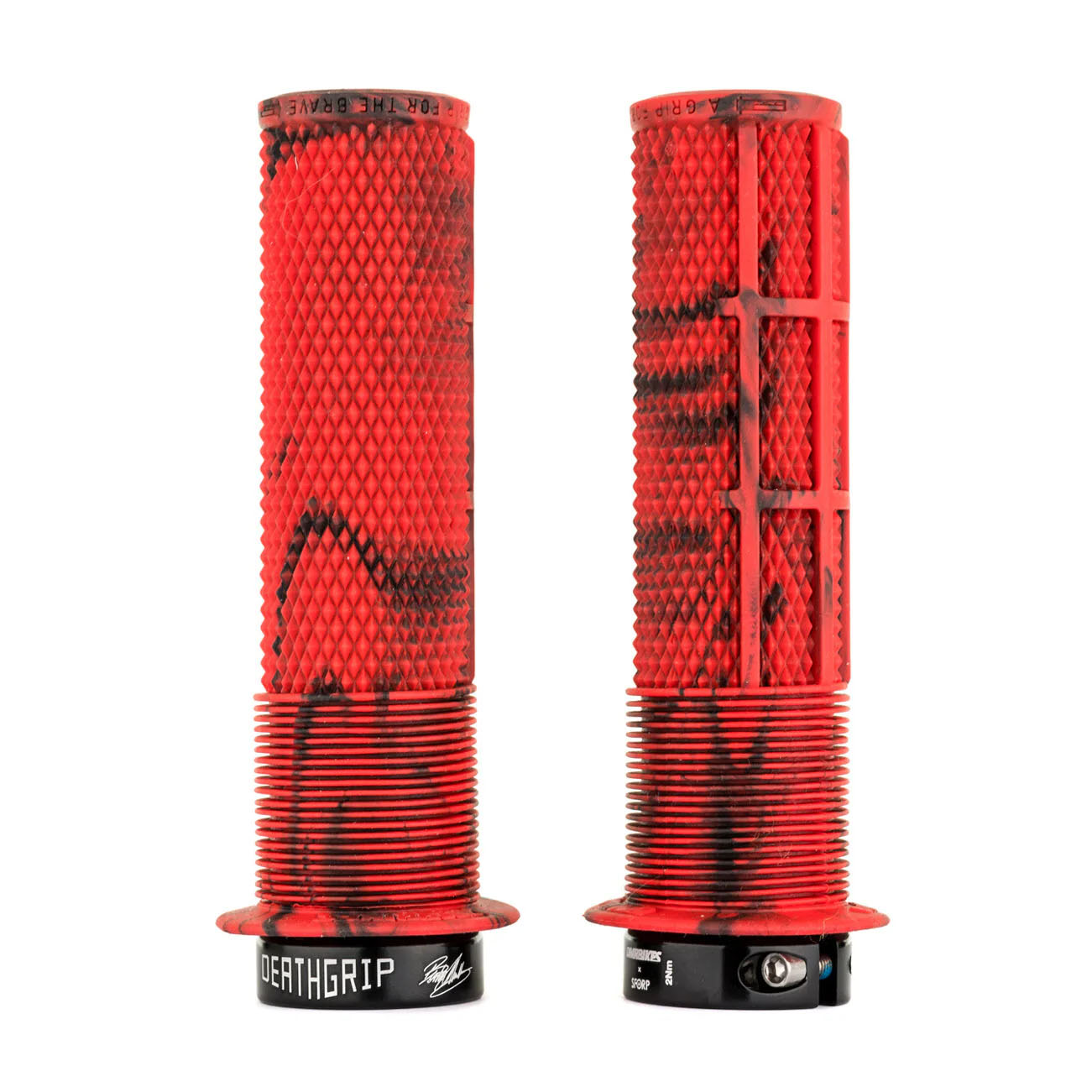 DMR Flanged Deathgrip Thin - Marble Red