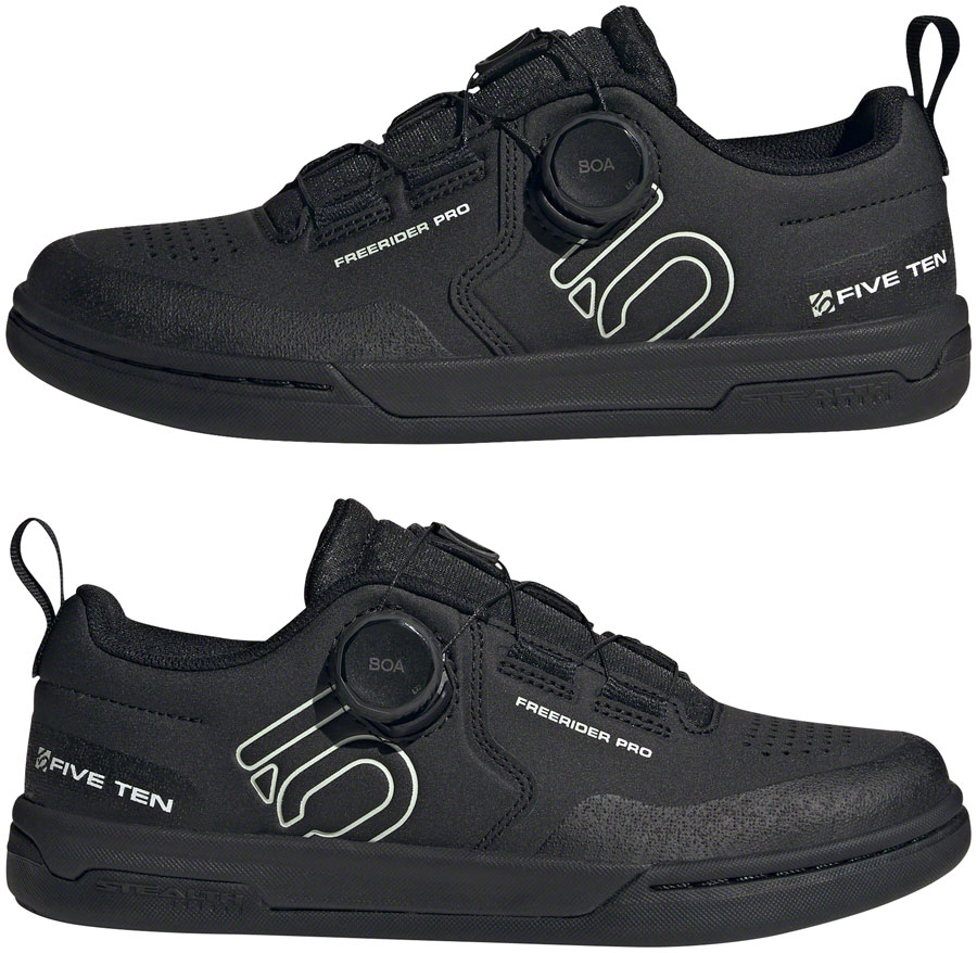 Five Ten Freerider Pro BOA Flat Shoes - Women's, Core Black/Linen Green/FTWR White - Image 3