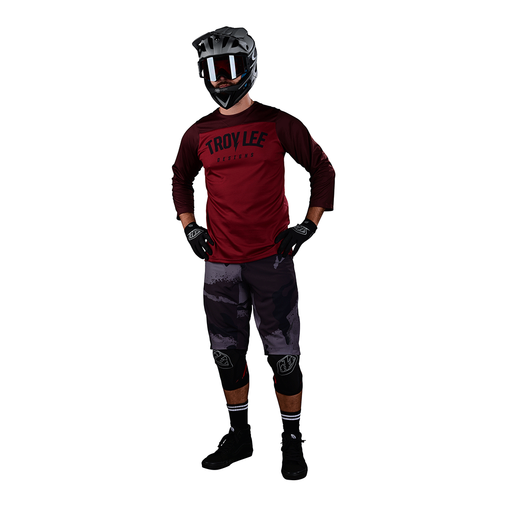 Ruckus 3/4 Jersey Camber Oxblood - Image 2