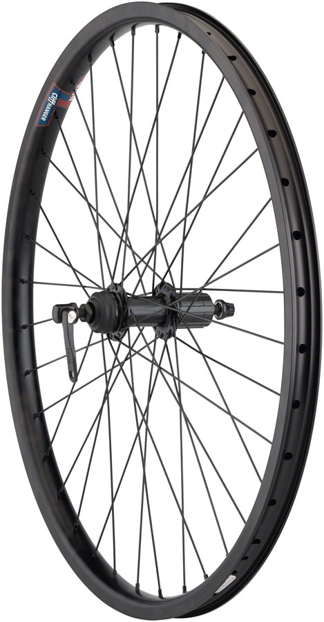 Quality Wheels Value HD Series Rear Wheel - 26" QR x 135mm Center-Lock Disc / Rim Brake HG 10 BLK 36H