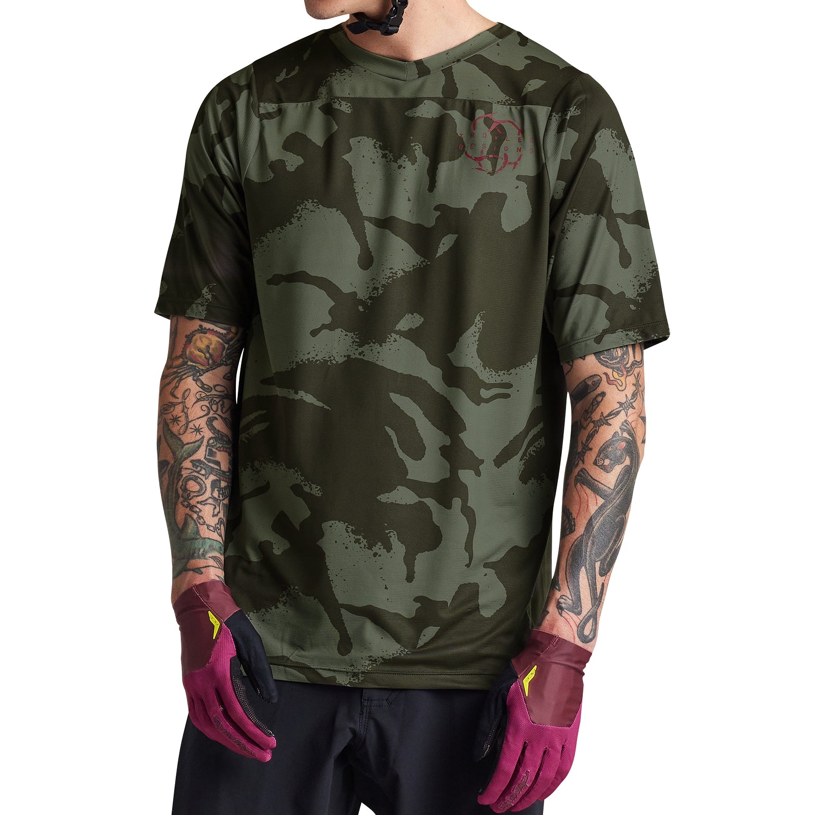 Skyline SS Jersey Shadow Camo Olive - Image 7