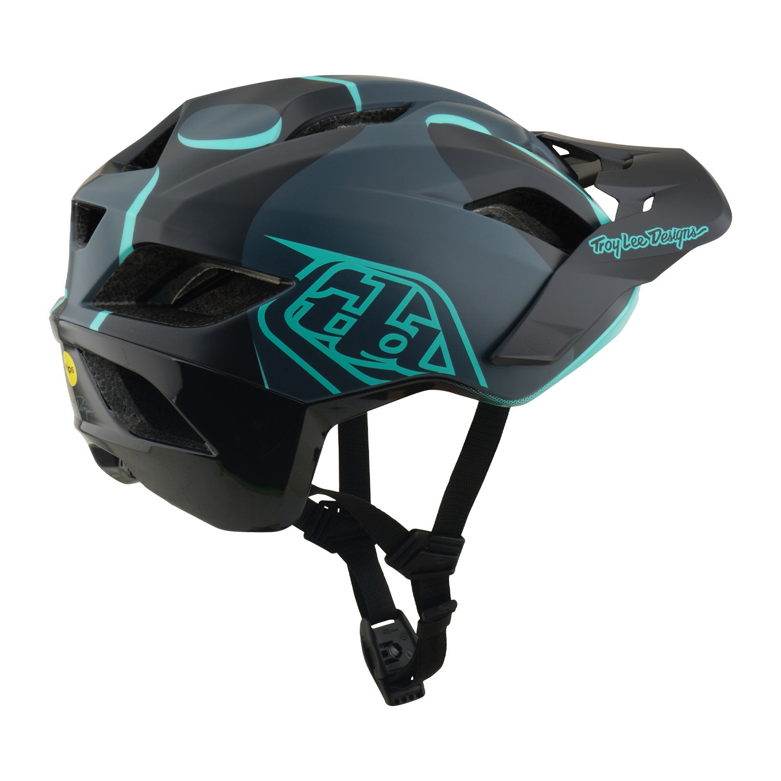 Flowline SE Helmet Badge Carbon / Real Teal - Image 2