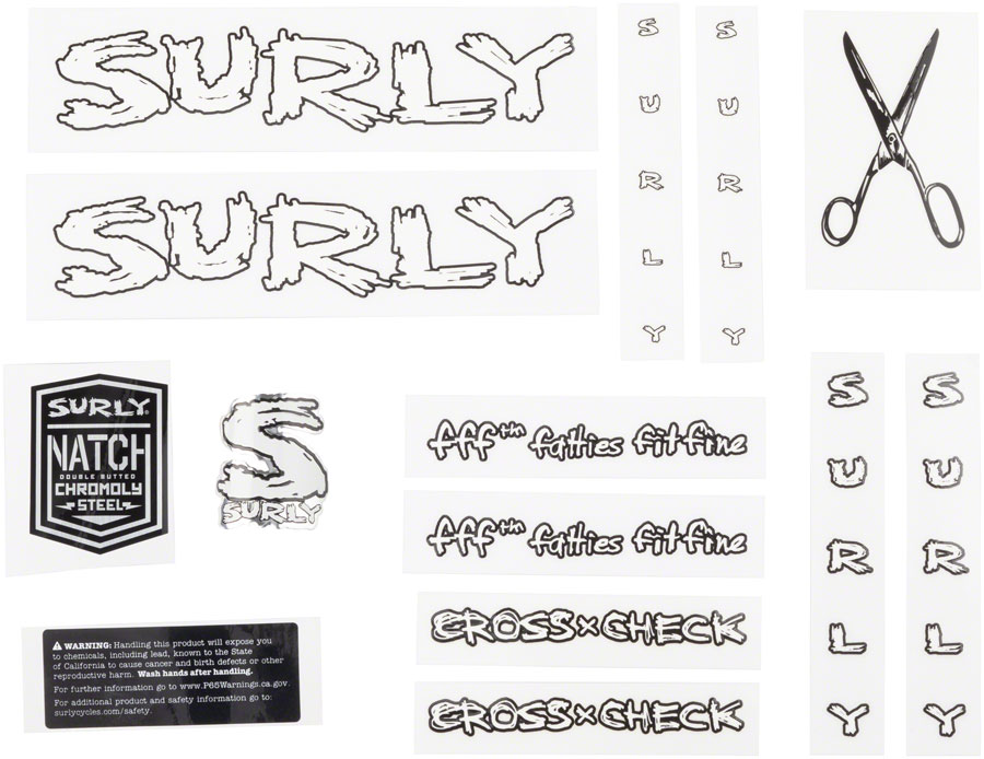 Surly Cross Check Frame Decal Set variant 2