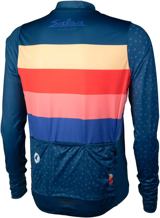 Salsa Team Polytone Men's Long Sleeve Jersey - Dark Blue w/ Stripes - Image 2