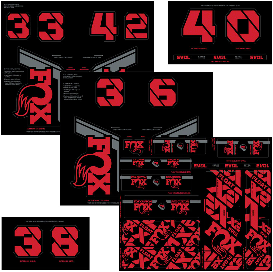 FOX Fork and Shock Decal Kit - Image 18