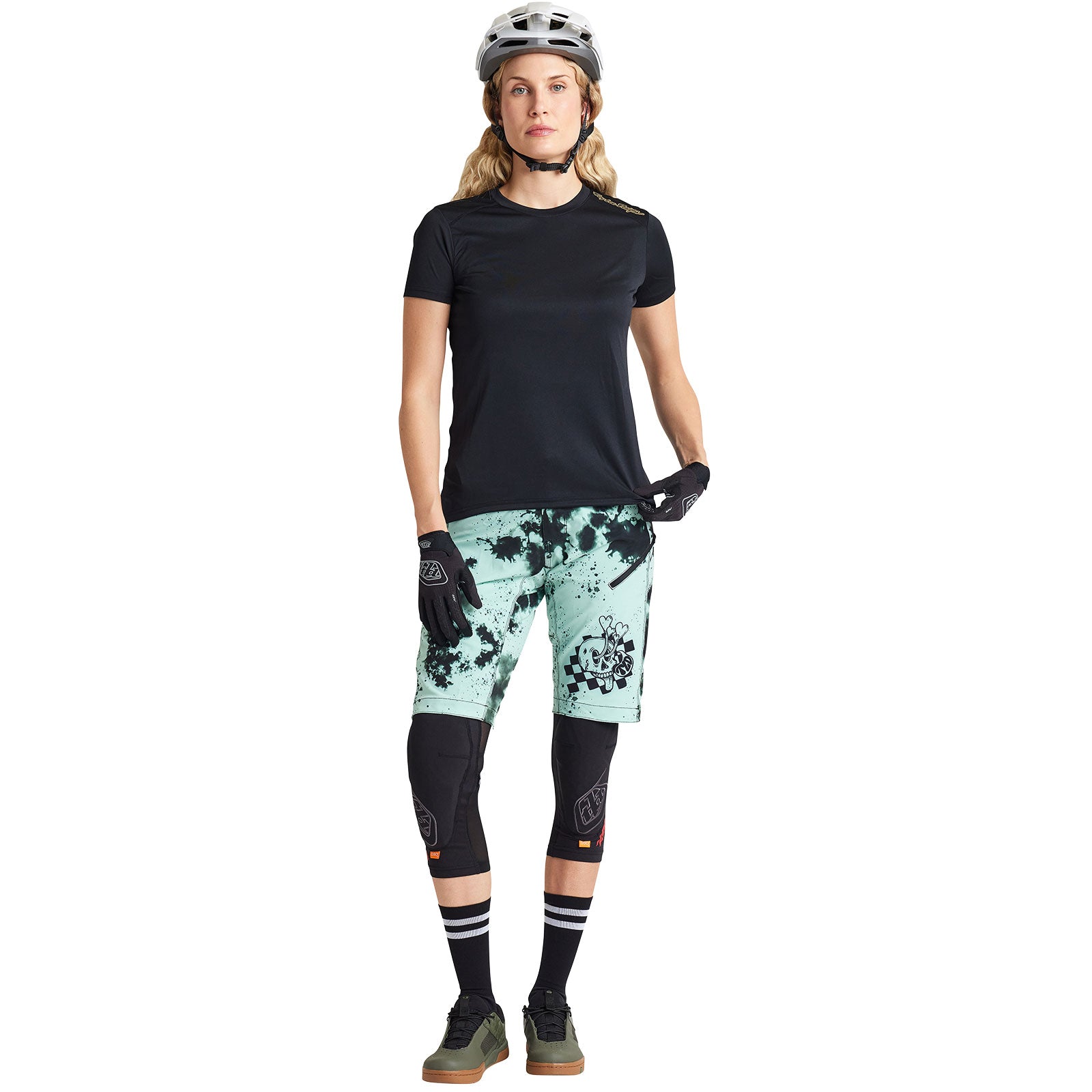 Womens Lilium SS Jersey Solid Black - Image 8