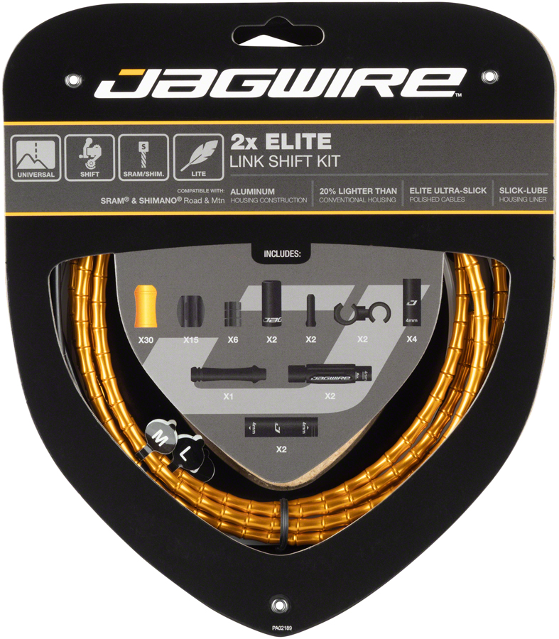 Jagwire 2x Elite Link Shift Cable Kit - SRAM/Shimano Polished Ultra-Slick Cables variant 3